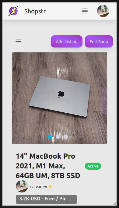 Create and publish a Bitcoin product listing on Trigo — light mode